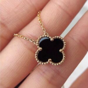 18k Gold Filled Onyx Necklace for women
